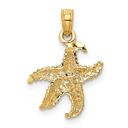 14K Yellow Gold Starfish Pendant