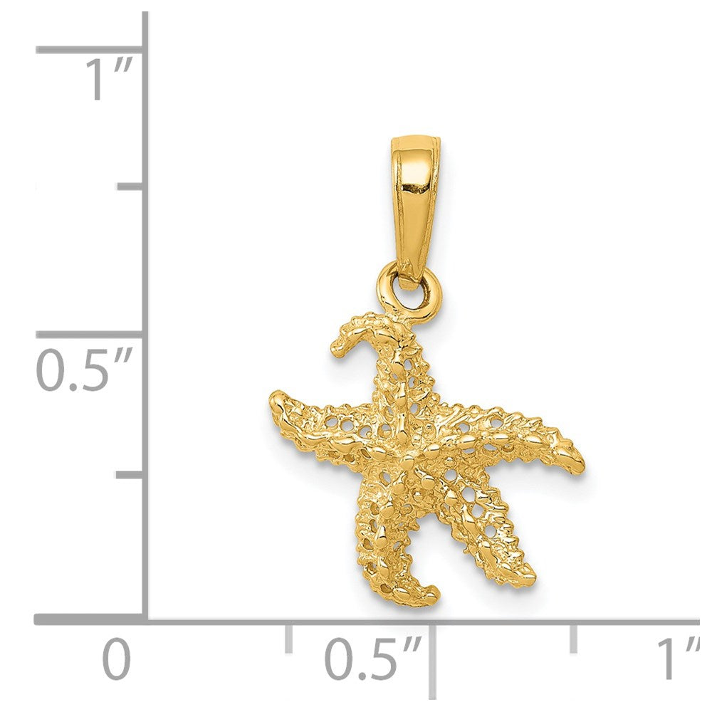 14K Yellow Gold Starfish Pendant