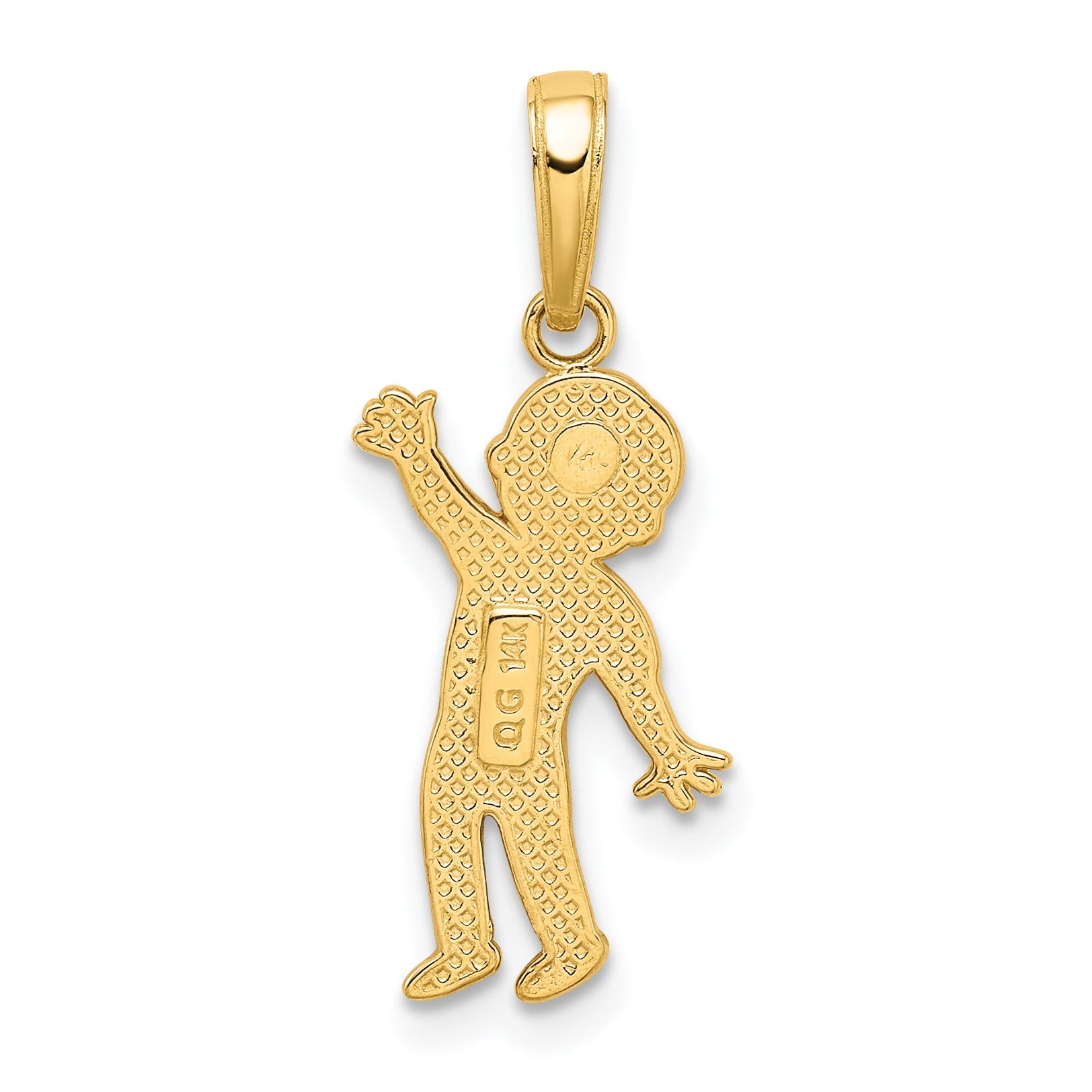 14K Yellow Gold Boy Pendant