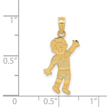 14K Yellow Gold Boy Pendant
