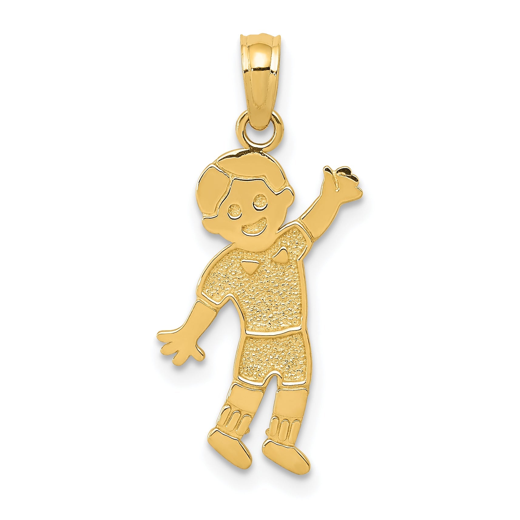 14K Yellow Gold Boy Pendant