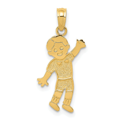 14K Yellow Gold Boy Pendant