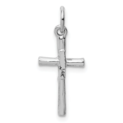 14K White Gold Crucifix Pendant