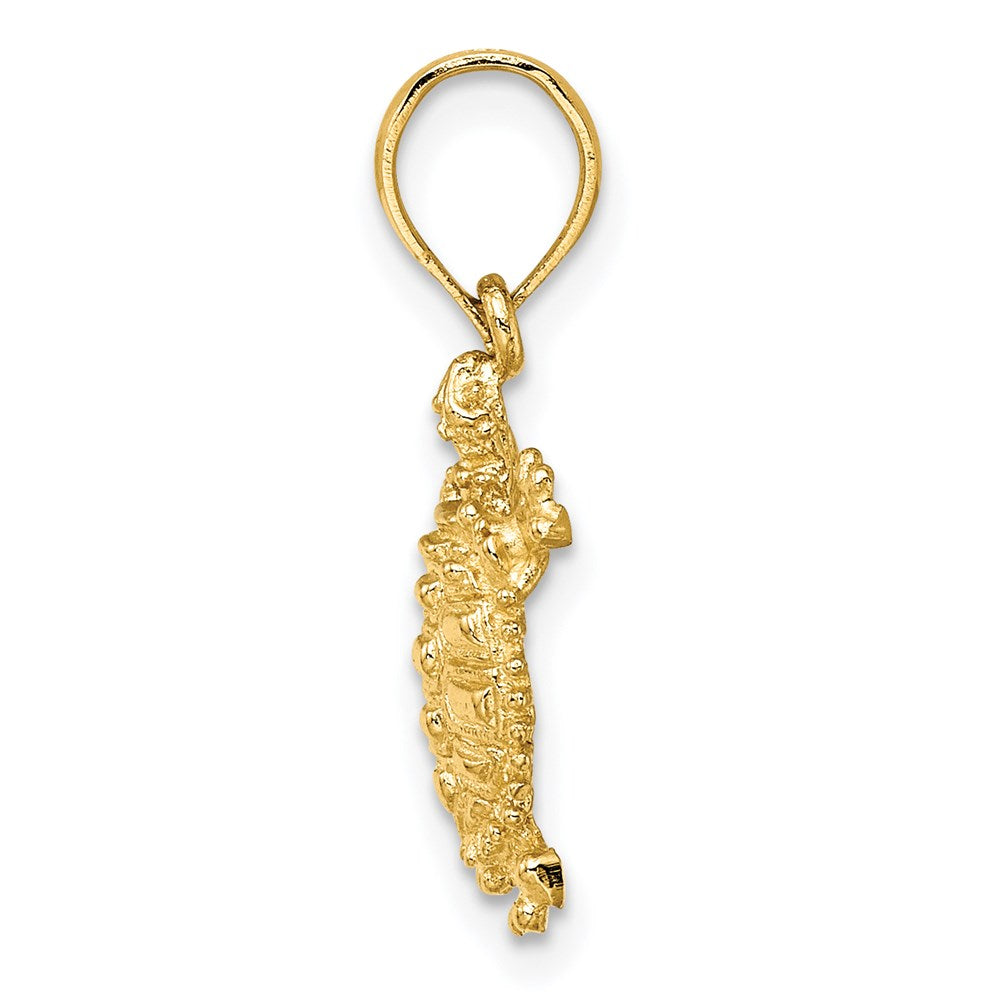 14K Yellow Gold Land Turtle Charm