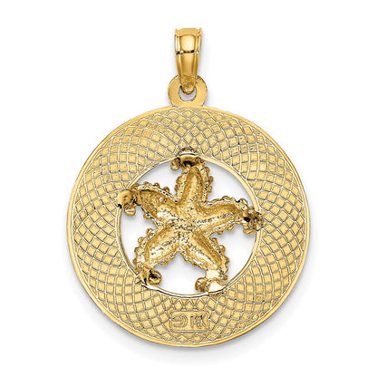 14k Yellow Gold SANIBEL w/Starfish Circle Charm