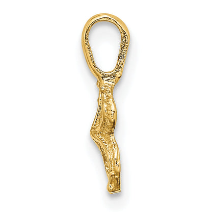 14K Yellow Gold Mini Starfish With Fixed Bail Charm
