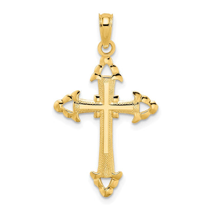 14K Yellow Gold D/C With Arrow Cross Charm