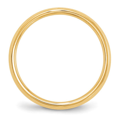 18k Yellow Gold 4mm Knife Edge Comfort Fit Wedding Band Ring