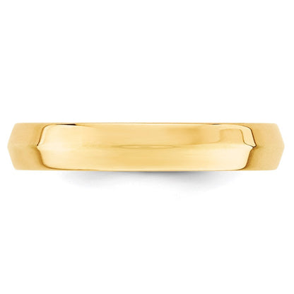 18k Yellow Gold 4mm Knife Edge Comfort Fit Wedding Band Ring