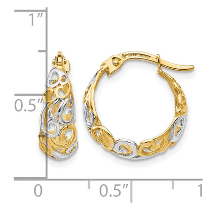 14K Two-Tone Gold Earrings