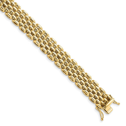 14K Yellow Gold Polished Fancy Bracelet