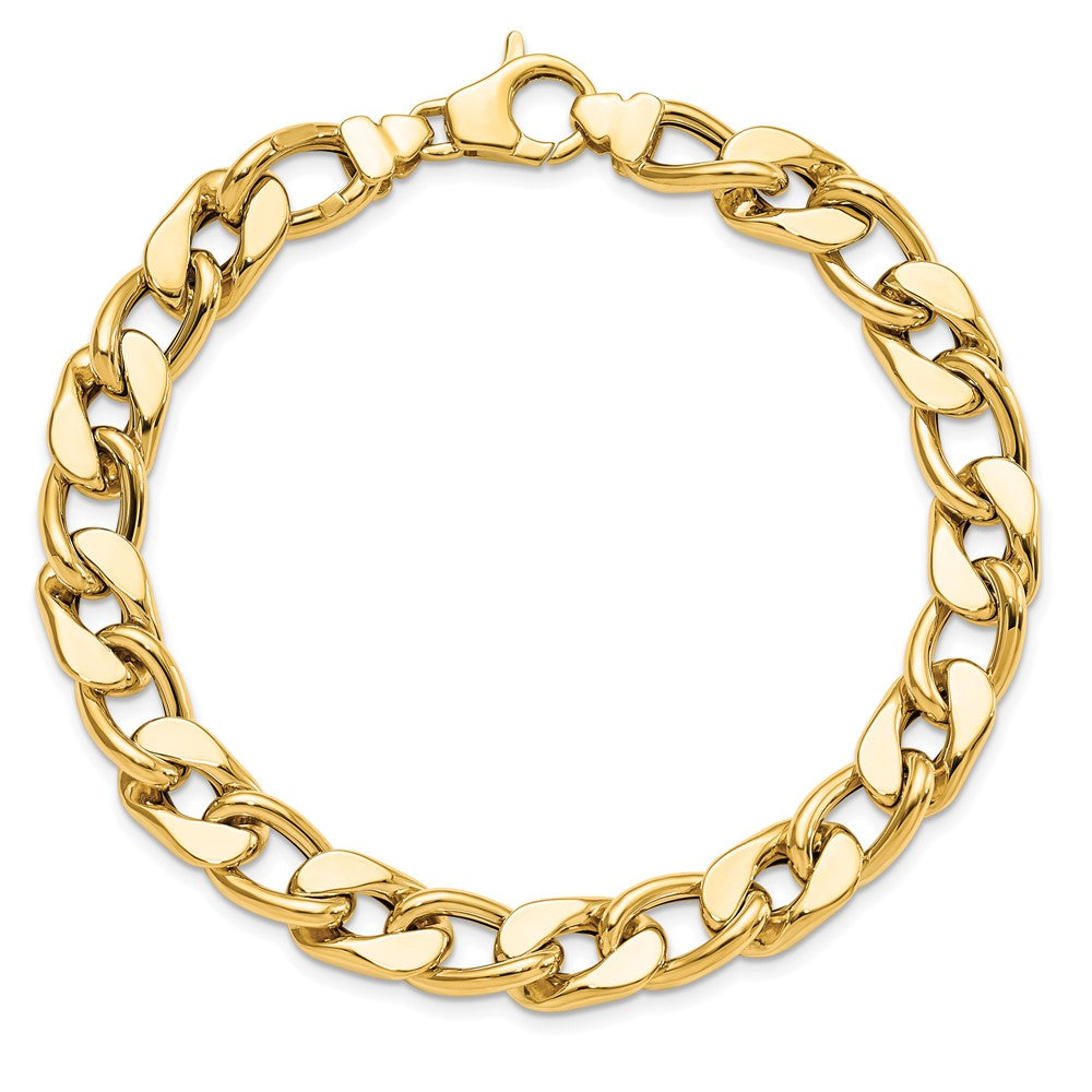 14K Yellow Gold Polished Men'S Curb Link Bracelet