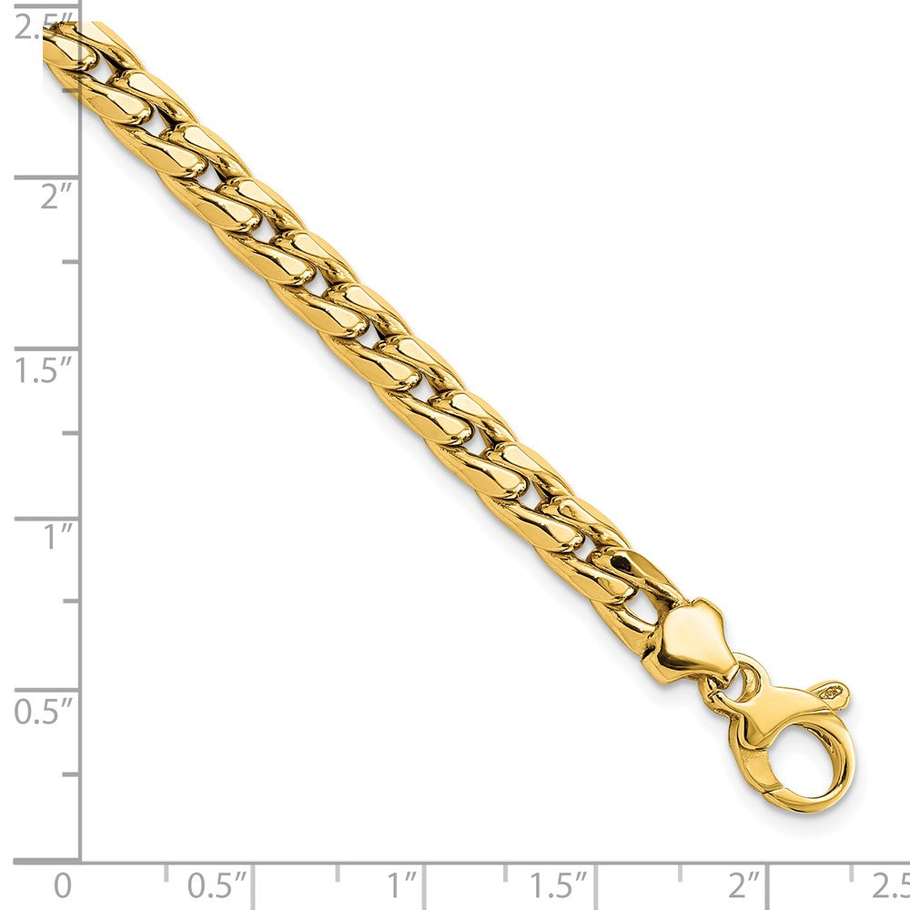 14K Yellow Gold Polished Curb Chain Bracelet