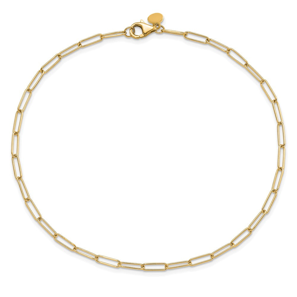 14K Yellow Gold Polished Fancy Link Chain Bracelet