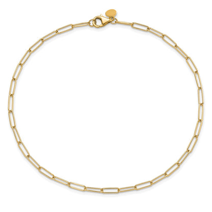 14K Yellow Gold Polished Fancy Link Chain Bracelet