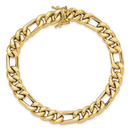 14K Yellow Gold Polished Figaro Link Men'S Bracelet