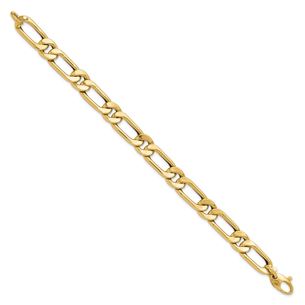 14K Yellow Gold Polished Hollow Fancy Link Men'S Bracelet