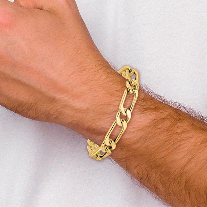 14K Yellow Gold Polished Hollow Fancy Link Men'S Bracelet