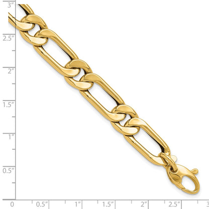 14K Yellow Gold Polished Hollow Fancy Link Men'S Bracelet