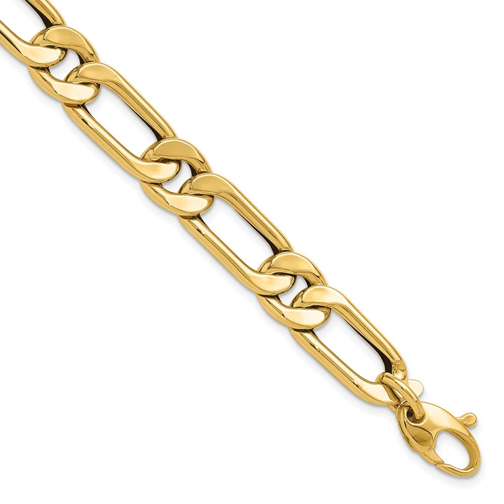 14K Yellow Gold Polished Hollow Fancy Link Men'S Bracelet