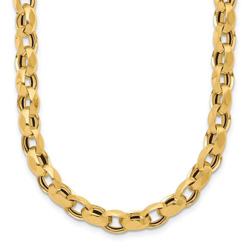 14K Yellow Gold Polished Fancy Link Necklace