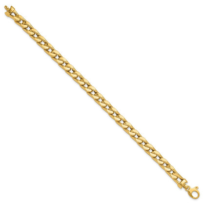 14K Yellow Gold Polished Men'S Link Bracelet