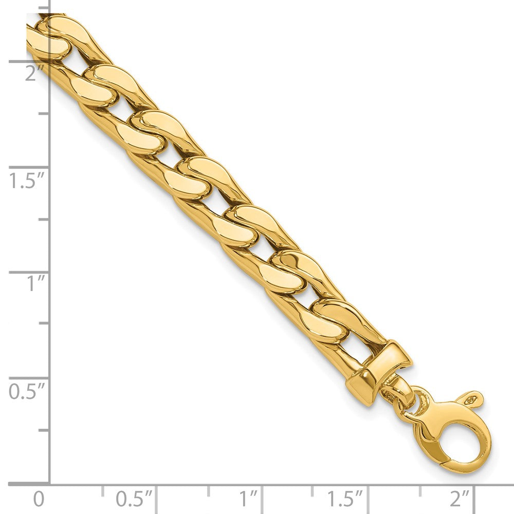 14K Yellow Gold Polished Men'S Link Bracelet