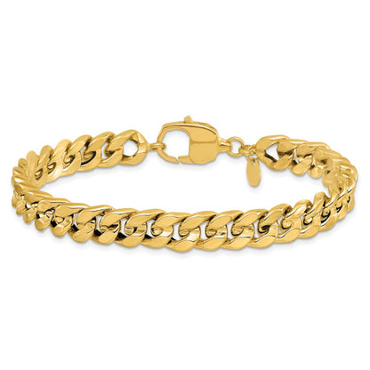 14K Yellow Gold Polished Curb Men'S Bracelet