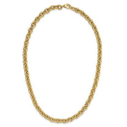14K Yellow Gold Polished Fancy Link Necklace
