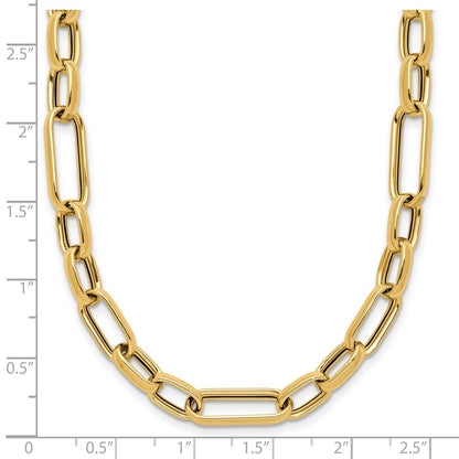 14K Yellow Gold Polished Fancy Link Necklace