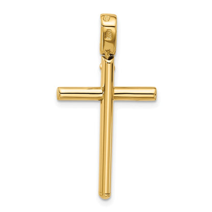 14K Yellow Gold Polished Cross Pendant