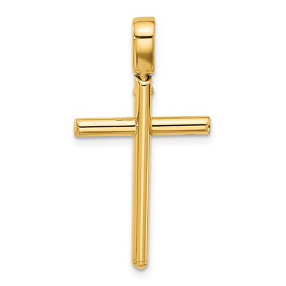 14K Yellow Gold Polished Cross Pendant