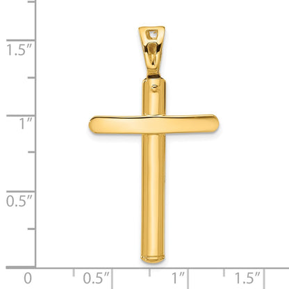 14K Yellow Gold Polished Cross Pendant