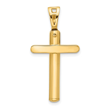 14K Yellow Gold Polished Cross Pendant
