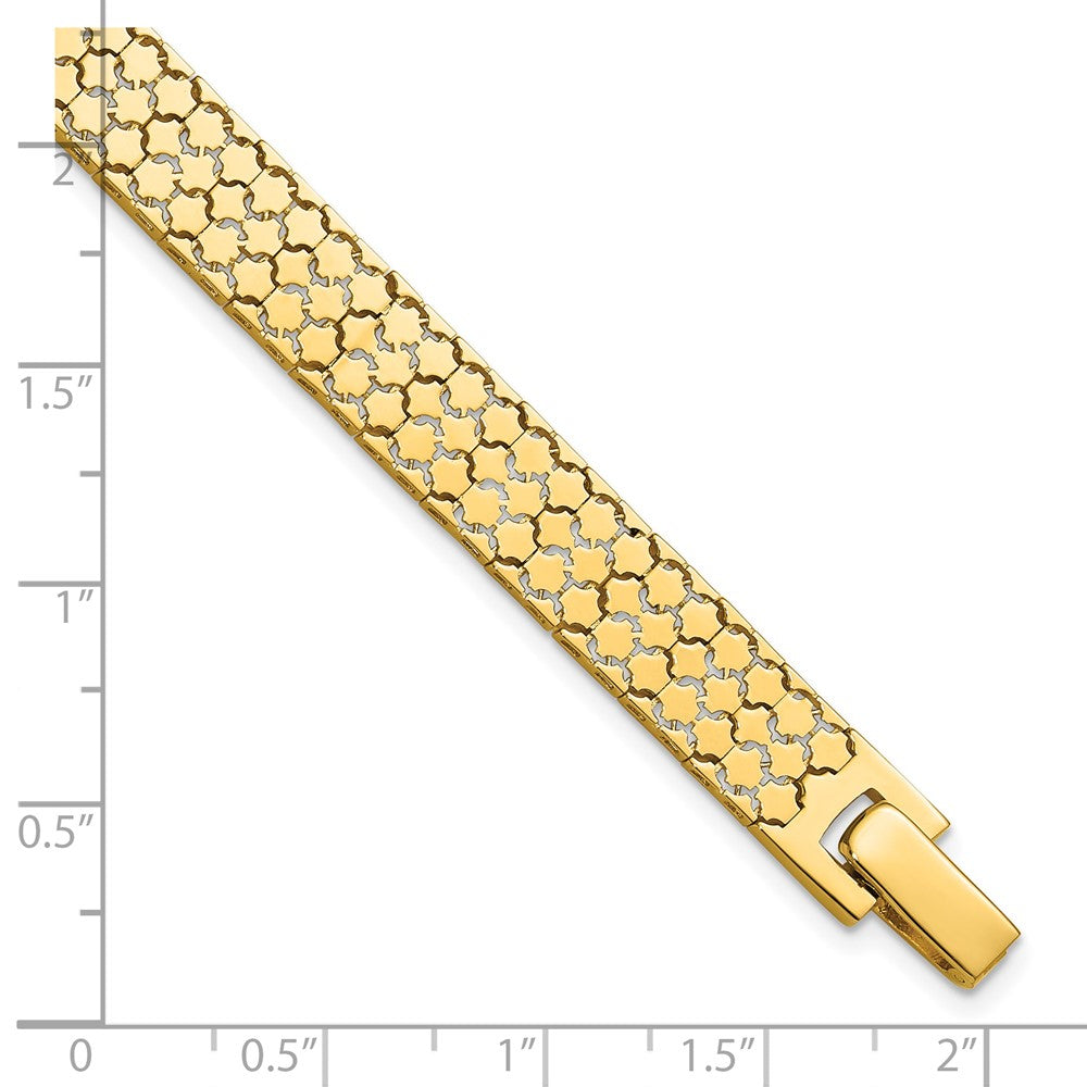 14K Yellow Gold Polished Fancy Bracelet