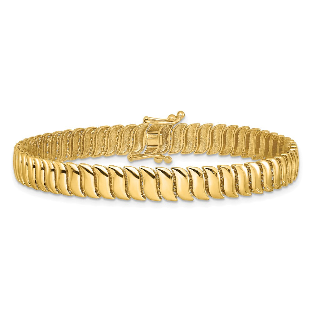 14K Yellow Gold Polished Fancy Link Necklace