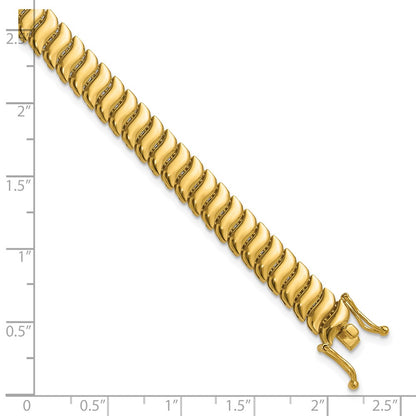 14K Yellow Gold Polished Fancy Link Necklace