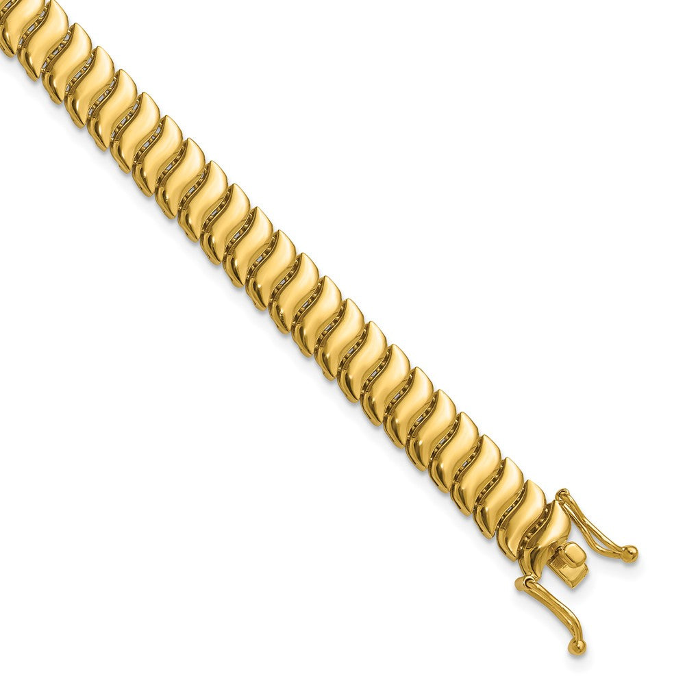 14K Yellow Gold Polished Fancy Link Necklace