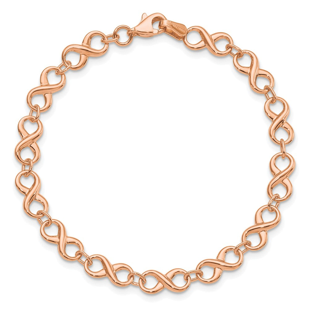 14K Rose Gold Polished Infinity Bracelet