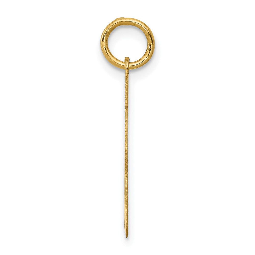 14K Yellow Gold Medium Polished Number 13 Charm