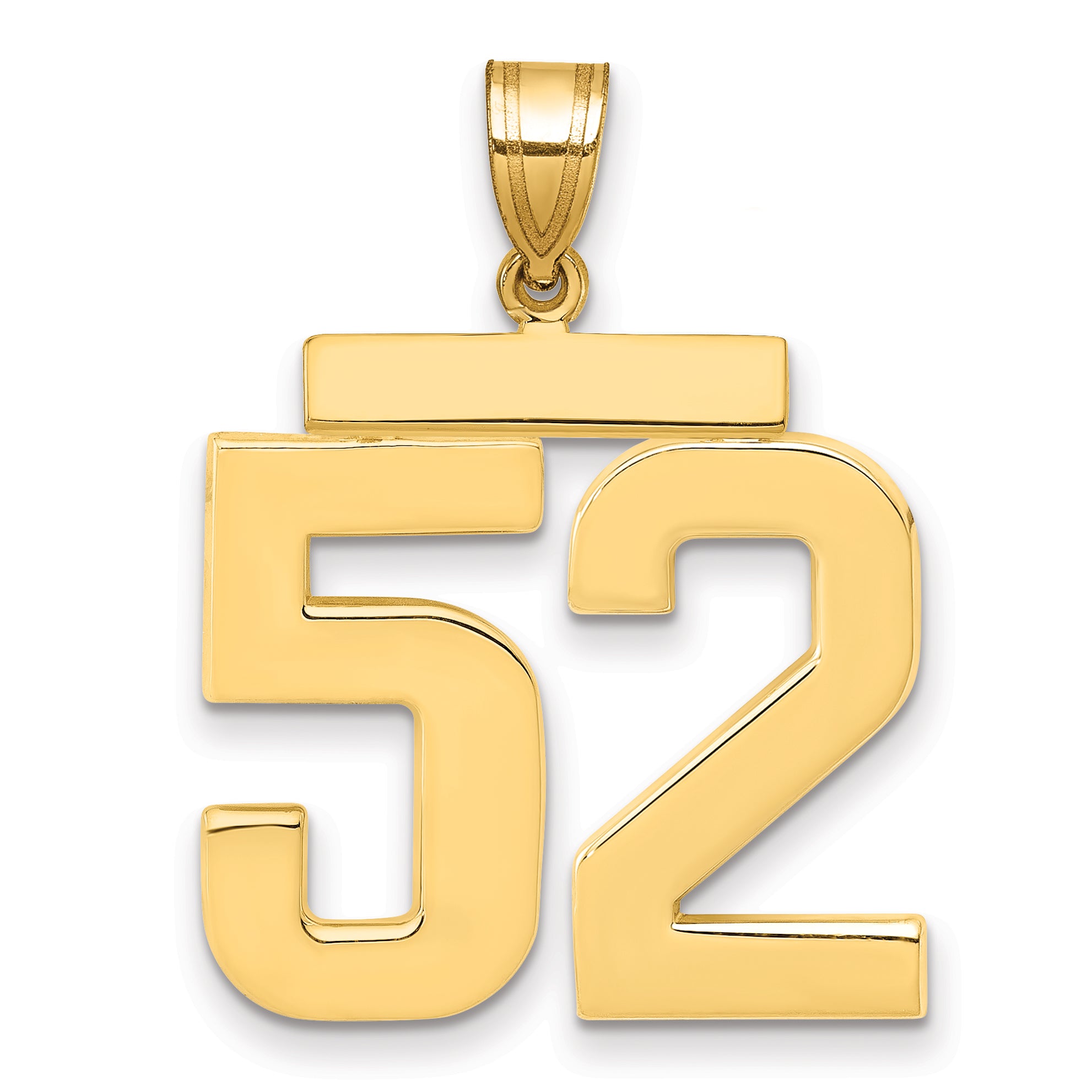 10K Yellow Gold Large Polished Number 51 Charm