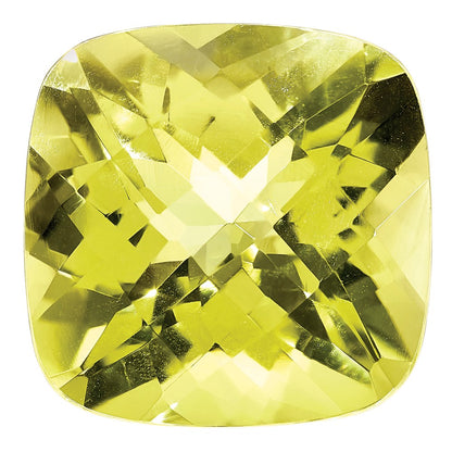 Gemstone Lemon Quartz Aa Quality 14X10mm Antique Cushion Checkerboard Long