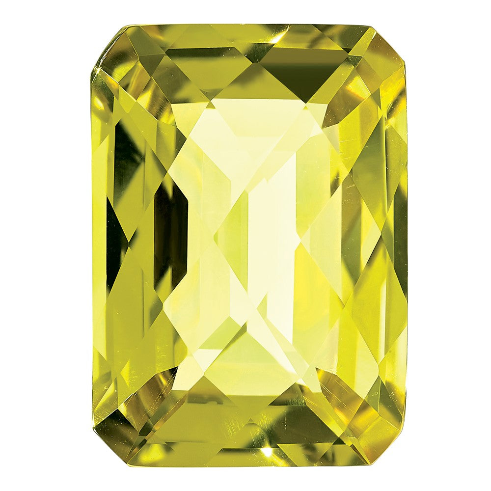 Gemstone Lemon Quartz Aa Quality 12X10mm Emerald Checkerboard Cut