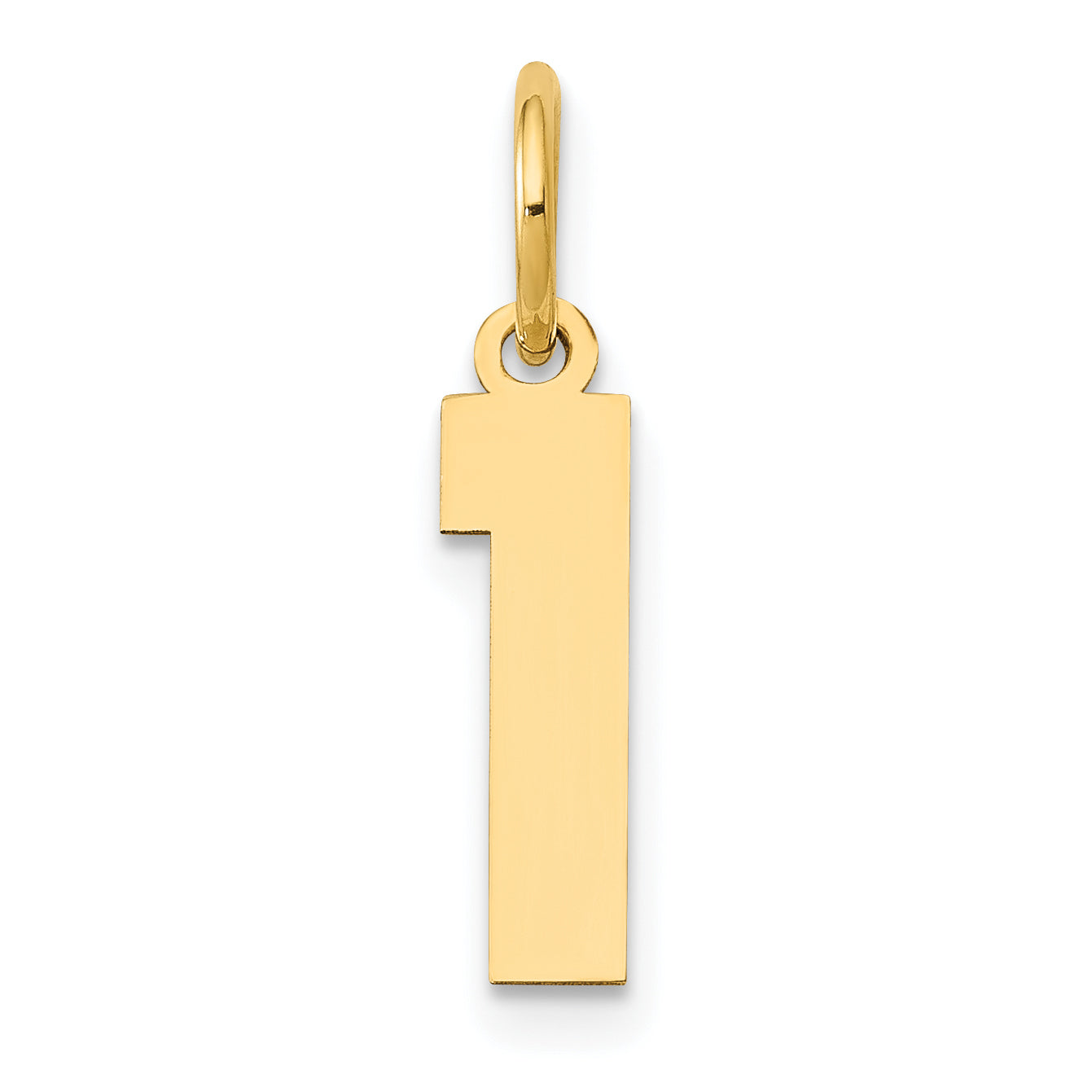 14k Yellow Gold 14k Small Polished Number 1 Charm – goldia.com.au