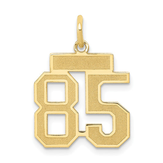 14K Yellow Gold Small Satin Number 85 Charm