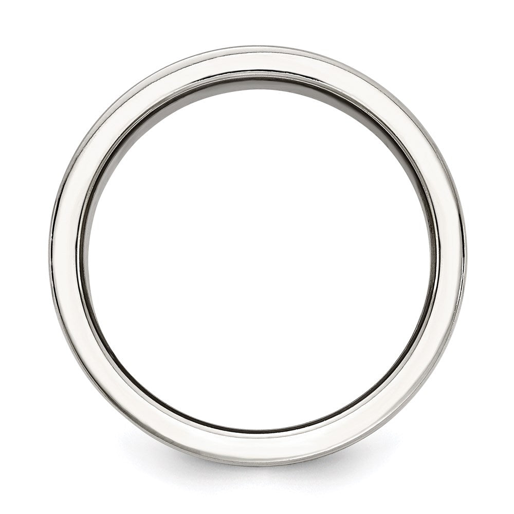 Stainless Steel Edmonton Oilers Logo Band Ring Size 7