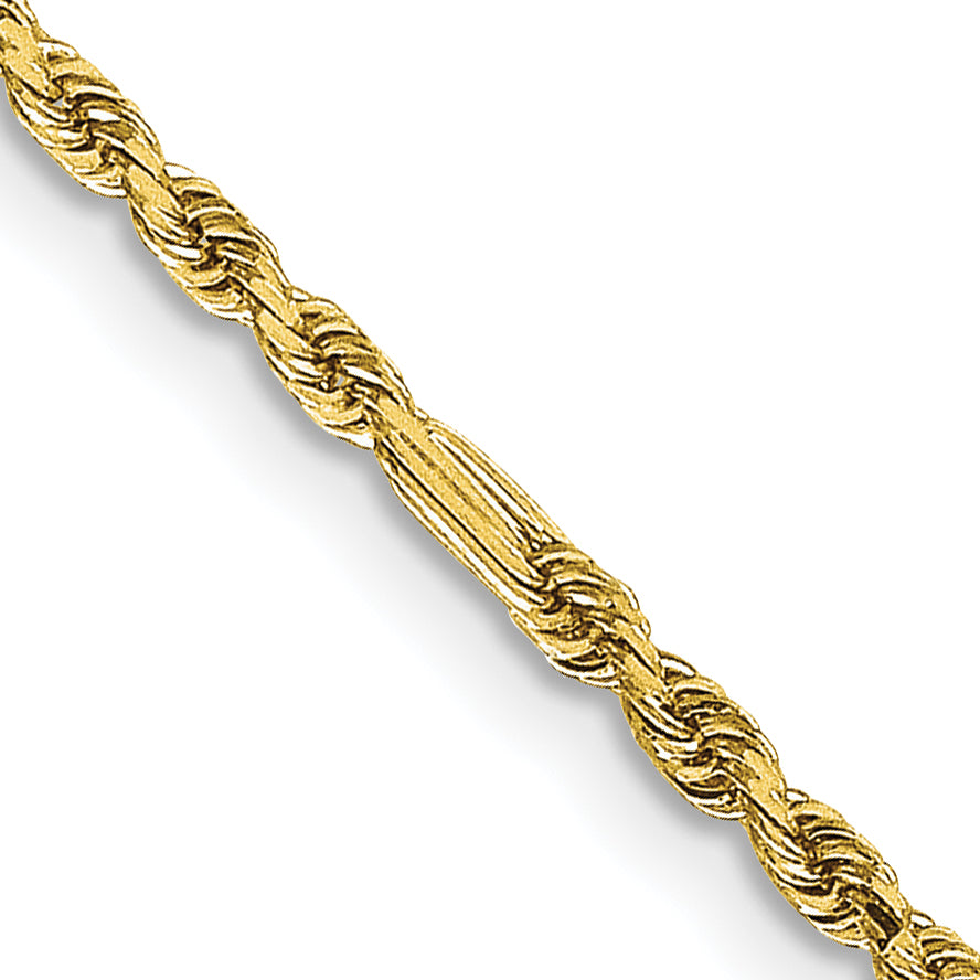 14K Yellow Gold 30 Inch 1.8mm Diamond-Cut Milano Rope With Lobster Cla ...