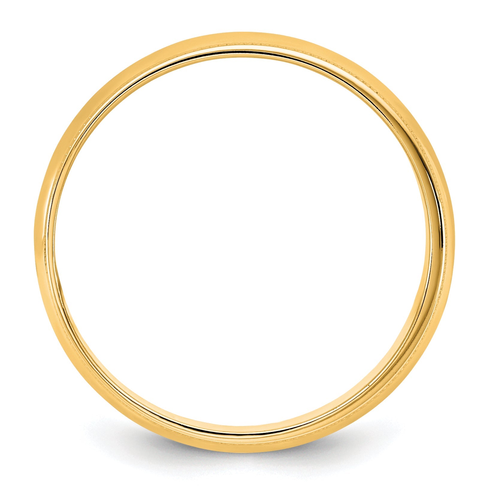 10K Yellow Gold 10Ky 5.5mm Lightweight Milgrain Half Round Band Size 11.5