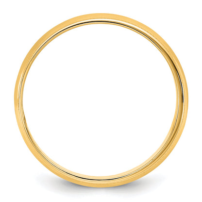 10K Yellow Gold 10Ky 5.5mm Lightweight Milgrain Half Round Band Size 11.5