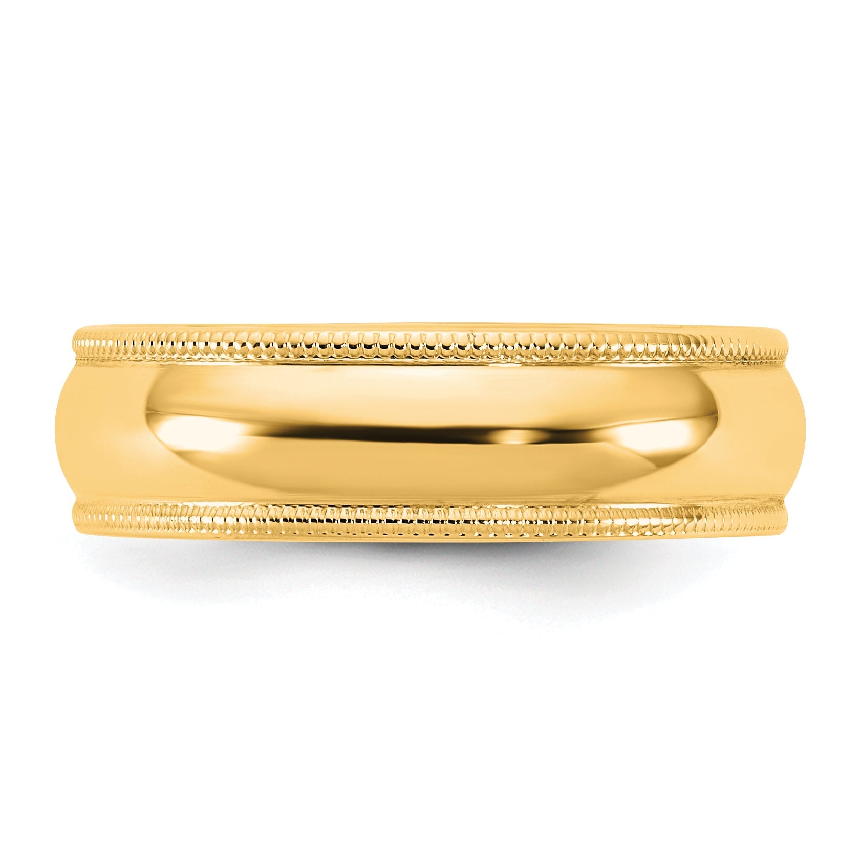 10K Yellow Gold 10Ky 5.5mm Lightweight Milgrain Half Round Band Size 11.5